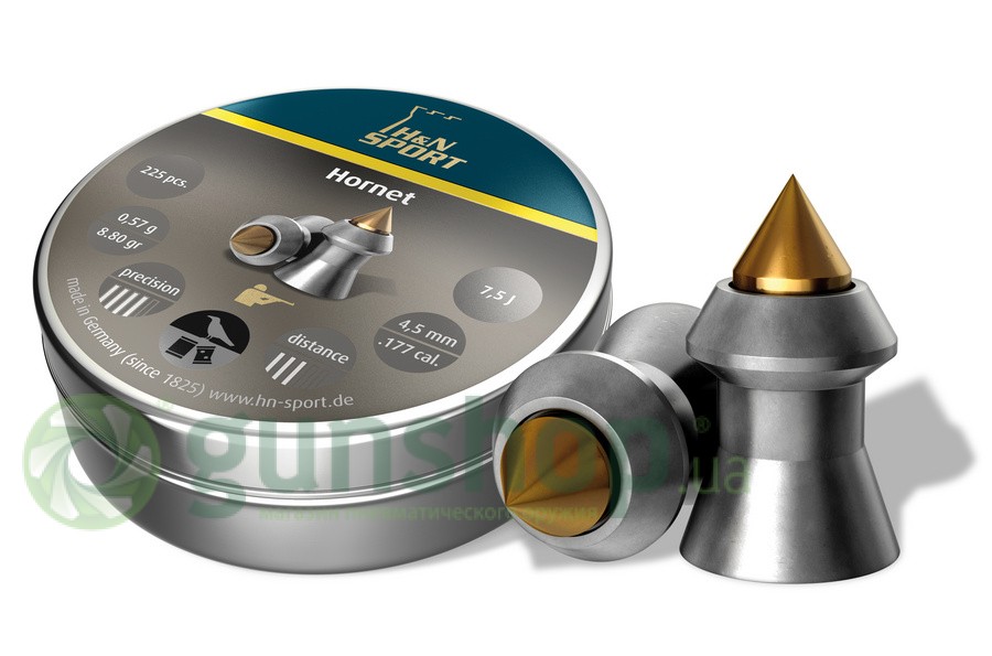 Кулі H&N Hornet 4.5mm 0.62г (225шт) Кулі H&N Hornet 4.5mm 0.62г (225шт)