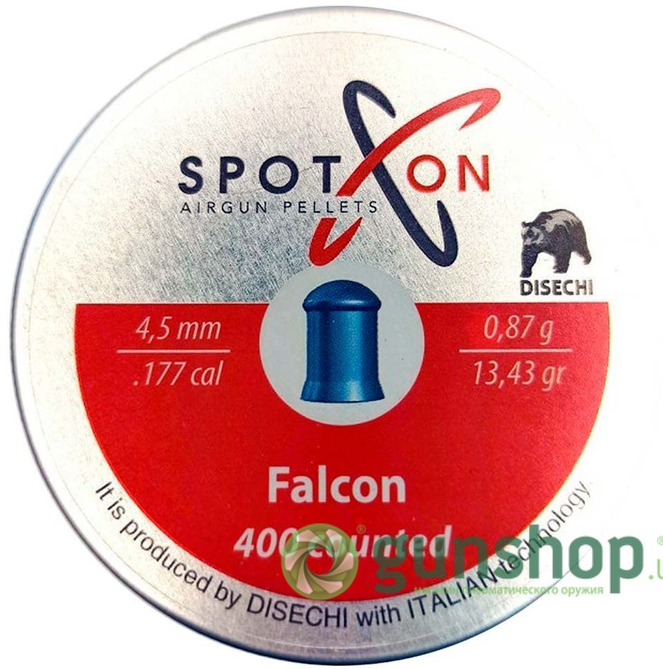 Кулі Spoton Falcon кал.4.5мм 0.87г (400шт) Кулі Spoton Falcon кал.4.5мм 0.87г (400шт)